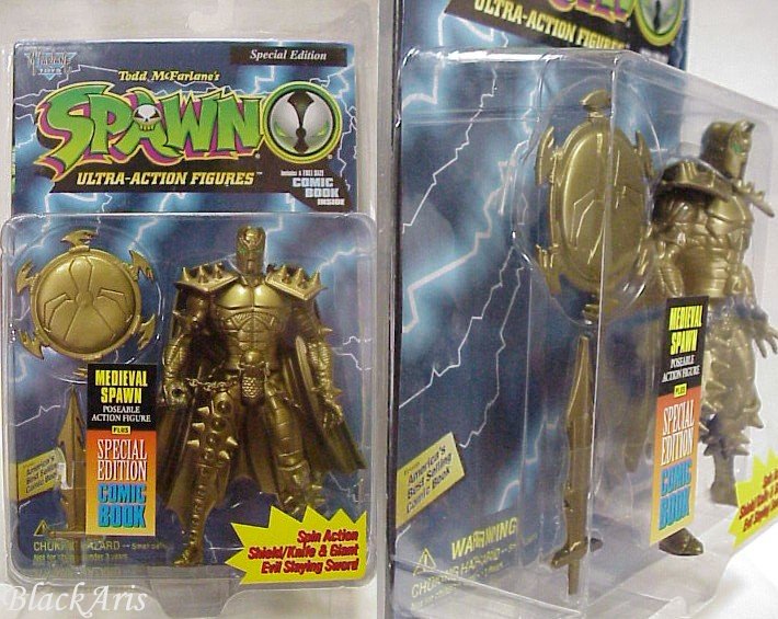 Medieval Spawn Gold Kay-Bee Exclusive 1ST Bubble
