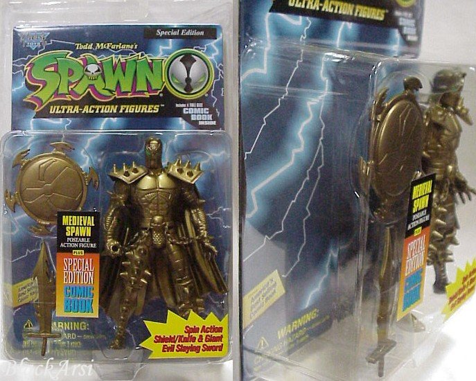 Medieval Spawn Gold Kay-Bee Exclusive 2ND Bubble