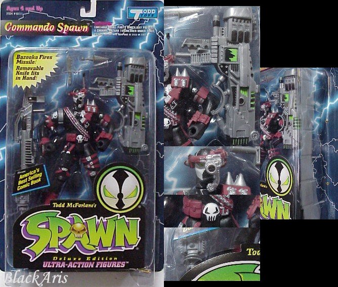 Commando Spawn TODD Gray Gun White Skull 4 Rivets