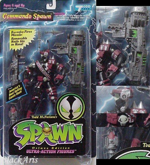 Commando Spawn TODD Red Bullet Silver Scope Gray Skull