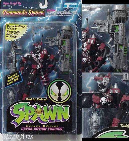 Commando Spawn TODD Silver Bullet Silver Scope White Skull
