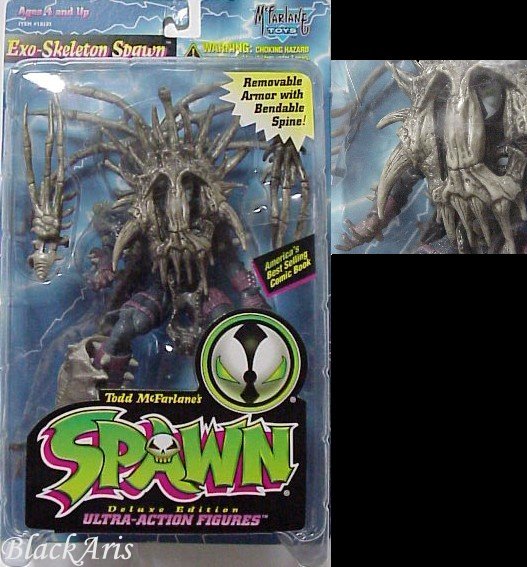 Exo-Skeleton Spawn Gray Bone Full Mask Brown Hand