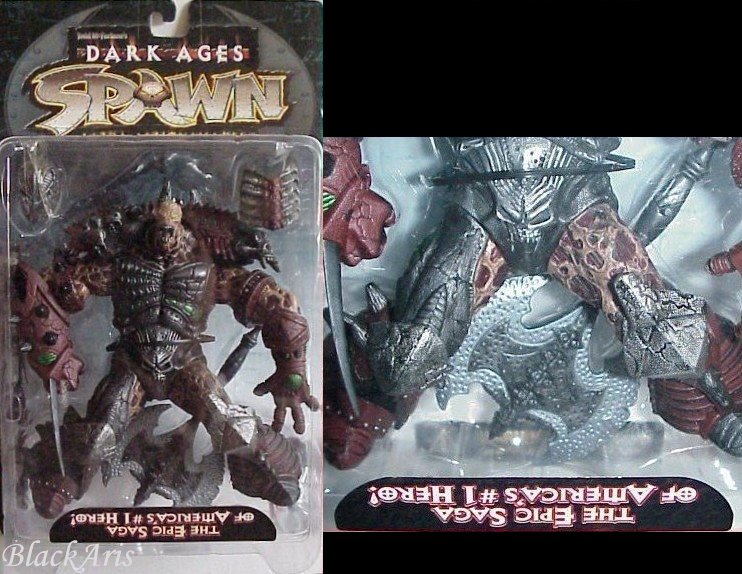 Spawn the Black Knight No Blood on Ax Upside-down Sticker Ax of openly Grip one