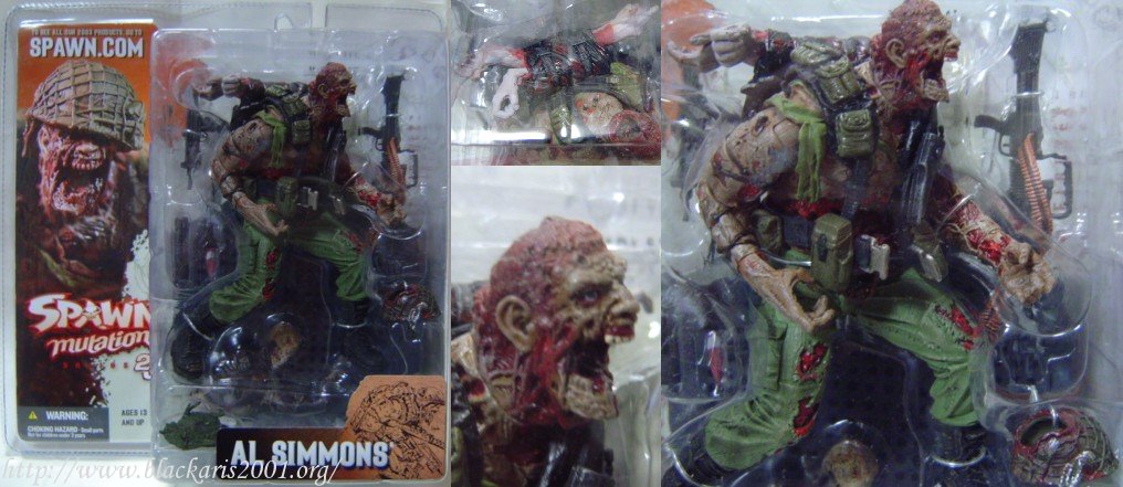 Al Simmons Without Helmet Bloody Hand Bloody Helmet Bloody Knife Without Eyebrow