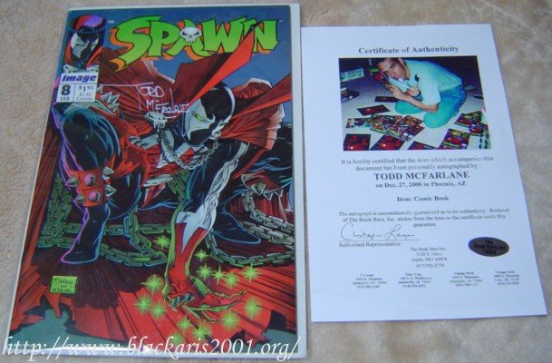 Spawn Comic Book #8 Todd Signature